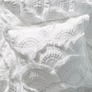 Anthropologie Rivulets Euro Shams White (set of 2)
